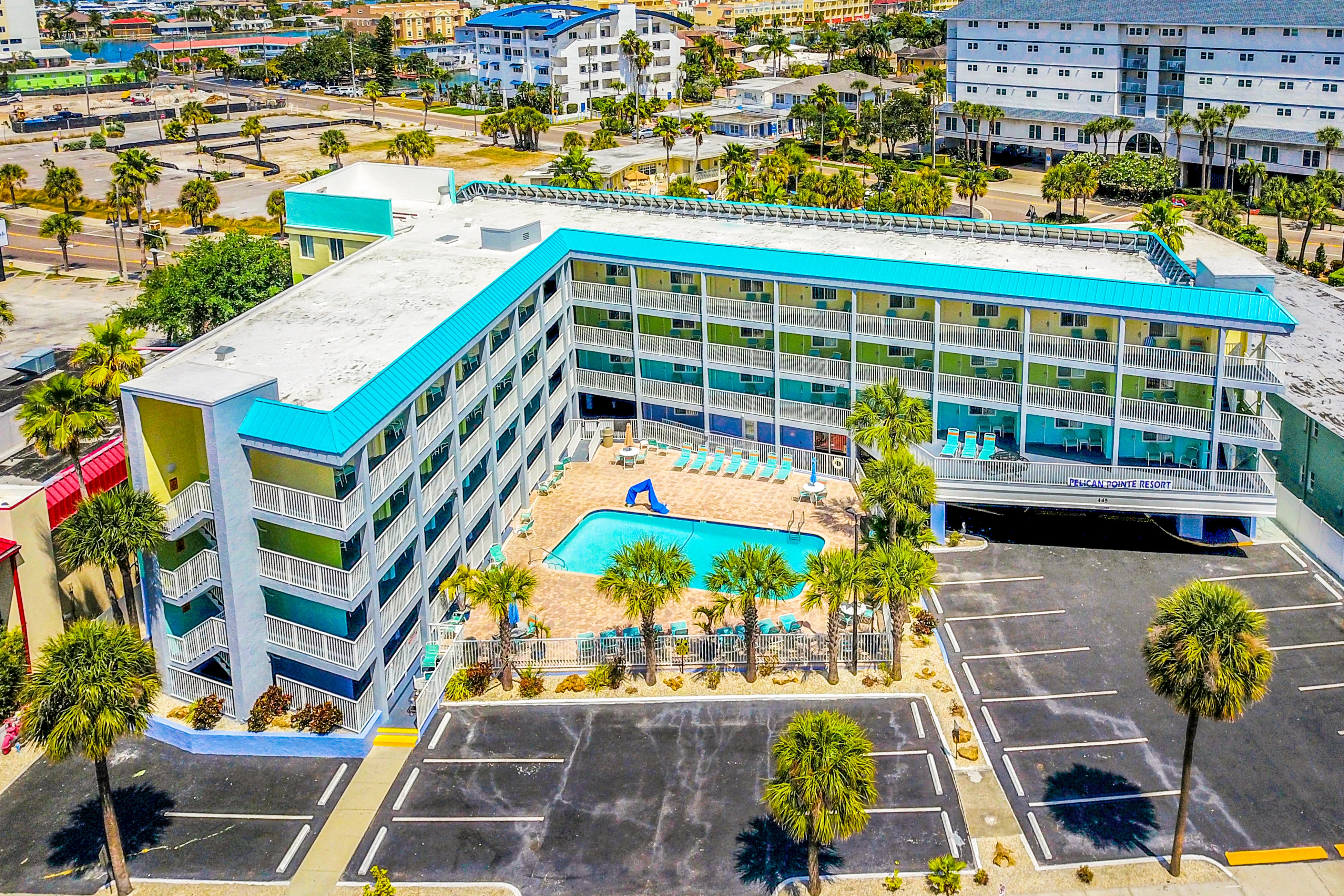 3rd Floor Studio w Beach Access Shared Heated Pool WD Partial AC Free WiFi