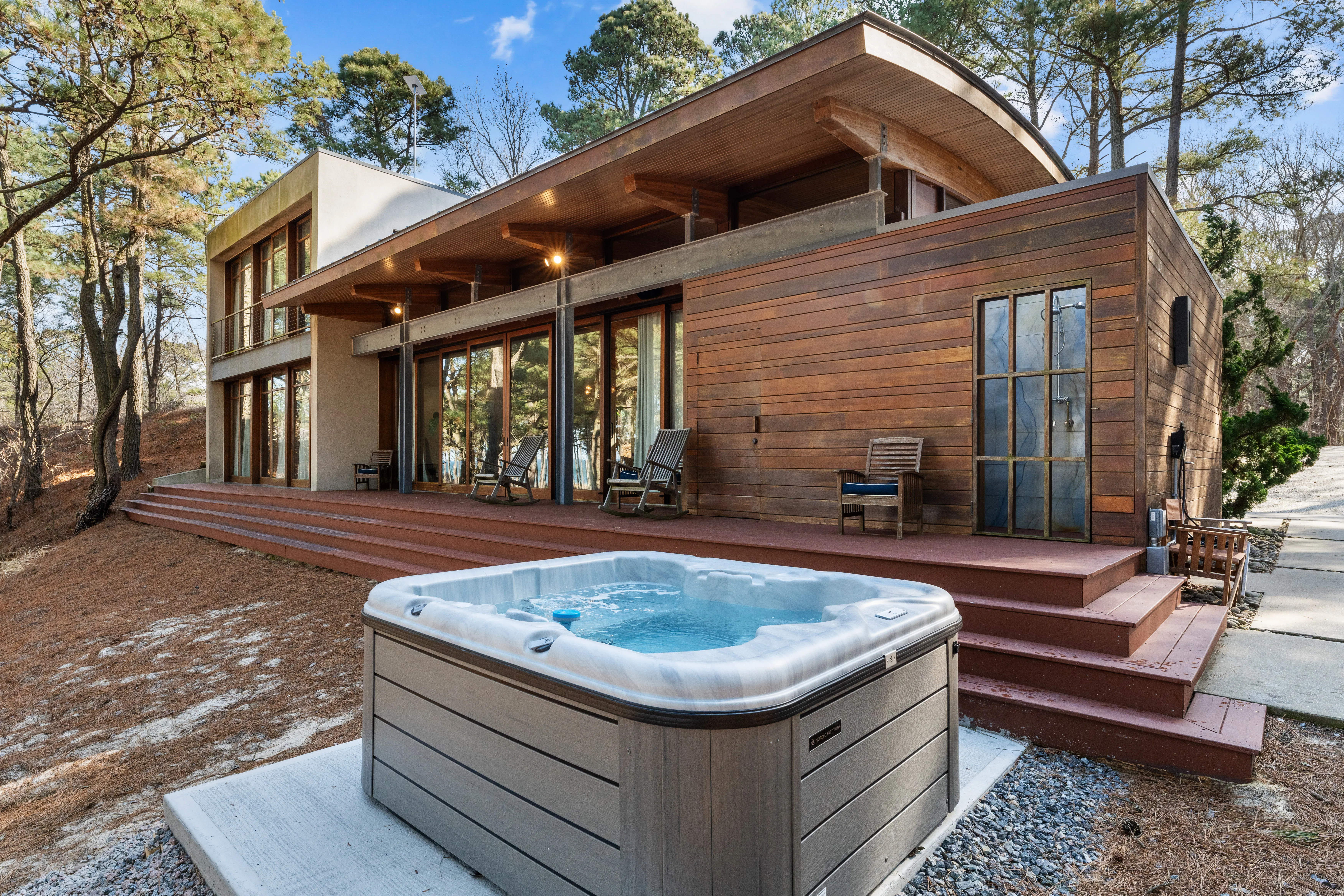 Serene Birch Veranda Cottage